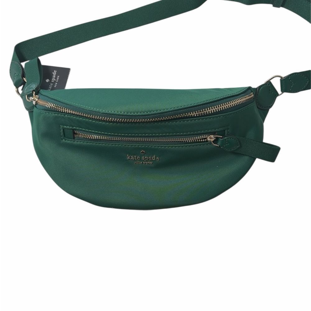 Kate Spade Chelsea Nylon Belt Bag Deep Jade Green NWT Adjustable Strap KC504 - Picture 6 of 7